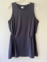 ATHLETA Sz M Air Out Cinch Tank Top Black Crew Neck Stretch UPF 25 Pullover - €22,89 EUR