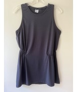 ATHLETA Sz M Air Out Cinch Tank Top Black Crew Neck Stretch UPF 25 Pullover - $26.91