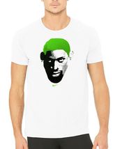 Dennis Rodman Green Hair Head Bulls White T-shirt Size XL - $39.55