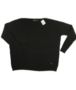 NEW $165 Polo Ralph Lauren Cable Knit Sweater!  Black   Boat Neck   Box Cut - $75.21 CAD