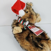 Dog Toy Holiday Boar Plush Crinkly Flat Squeaker Christmas Gift Holidays 12 inch - £11.94 GBP