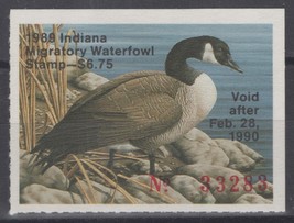 ZAYIX 1989 Indiana 14  MNH - US State Duck Stamp - Birds - 062322S82 - £5.99 GBP