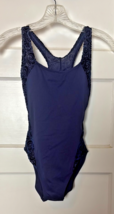Private Island Hawaii Women&#39;s Elegant Navy One-Piece Racerback Swimsuit ... - $20.10