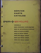 New Holland 880 Forage Harvester and Attachments Parts Manual - $10.00