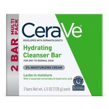 CeraVe Hydrating Cleansing Bar Soap for Dry to Normal Skin - 2ct /4.5oz - £42.79 GBP