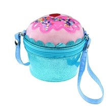 Claire&#39;s Tween Girls Pink and Blue Cupcake Tote Carrying Strap 5 x 5 x 4.75 inch - £24.15 GBP