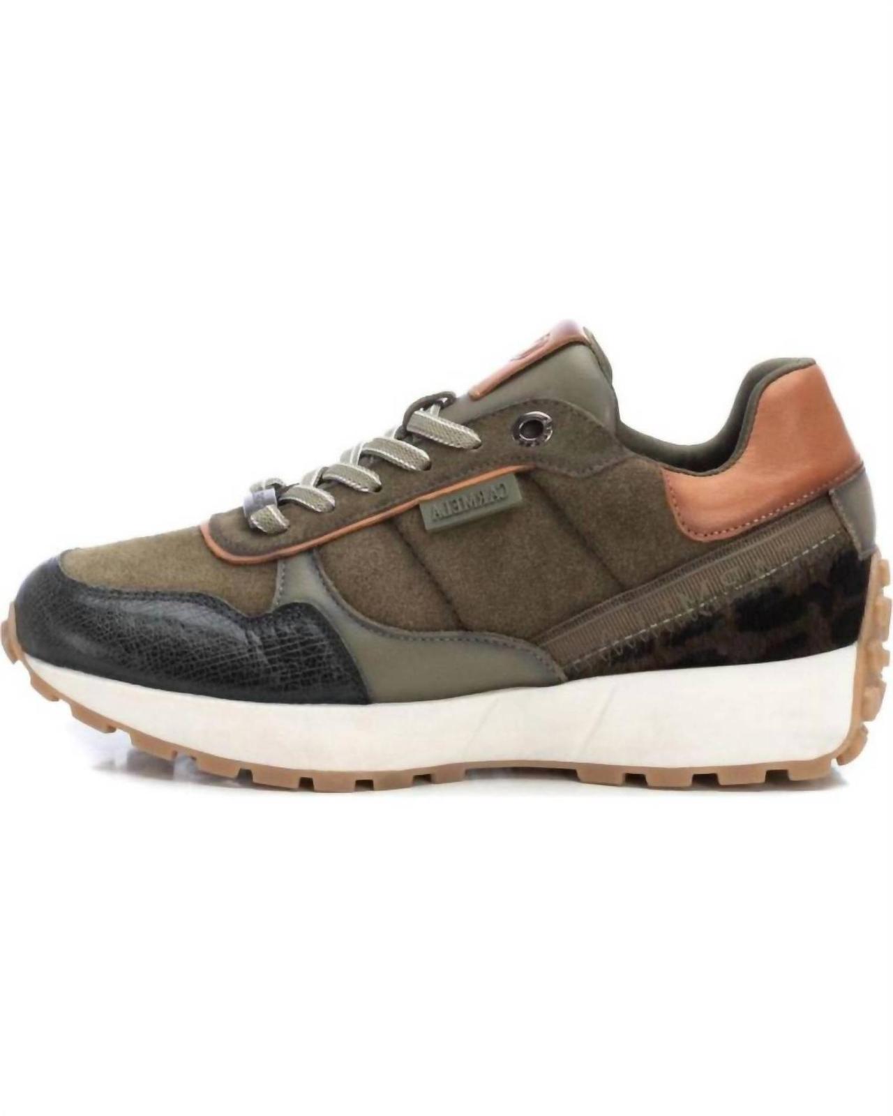 Xti Women&#39;s Casual Leather Sneakers Khaki - $108.00