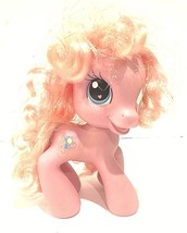 Pinkie Pie My Little Pony 8&quot; Large Plastic Glitter Hair Head Turns MLP 2008 - $12.38