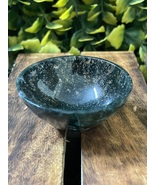 Green Moss Agate Bowl Natural Sparkling Mineral Handmade Stone Cup - $1,815.48 MXN