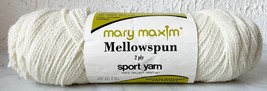 Vintage Mary Maxim Mellowspun 2 Ply Acrylic Sport Yarn - 1 Skein Color Cream #C6 - £4.44 GBP