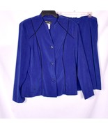 Spago Collection Royal Blue Suit Size 14 - $513.39 MXN