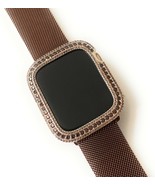 Apple Uhr Serie 2/3 Blende Gesicht Hülle Braune Kaffee Zirkonia Silber 4... - £73.72 GBP