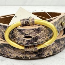 Talbots Snake Print Embossed Skinny Genuine Leather Belt Size Small S - £15.56 GBP