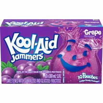 2 X Kool-Aid Grape Jammers,10 Pouches 180ml/6.1 oz each, Canada, Free Sh... - £23.92 GBP
