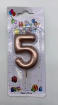 Rose Gold Birthday Candle - #5 - $1.99