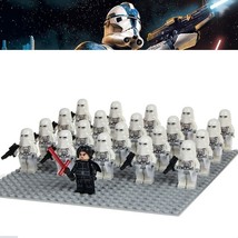 21pcs Star Wars The Last Jedi Minifigures Kylo Ren Commander Snowtroopers Block - £25.96 GBP