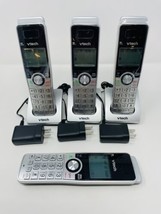 WORKING Lot of VTech IS81214 Cordless Phone Handsets + 3 Cradles DECT 6.0 - $29.99