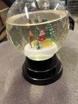 Vintage Snow Globe Santa On Sled - Made in Austria House of Global Art 4.5&quot; - £15.72 GBP