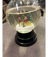 Vintage Snow Globe Santa On Sled - Made in Austria House of Global Art 4.5&quot; - £15.93 GBP
