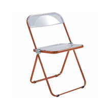 LeisureMod 30 x 19 x 18.5 in. Lawrence Acrylic Folding Chair with Orange... - $3,723.11 MXN