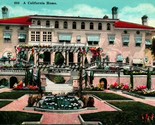Vtg Postcard A California Home Gardens Pergola Fountain Spanish Style Ka... - £4.65 GBP