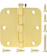 Ticonn 48-Pack 3.5 Inch Door Hinges, 5/8&quot; Radius Corner, Polished Brass,... - $98.68 CAD