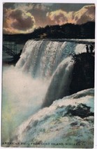 Postcard American Falls From Goat Island Niagara Falls Lunar Fall - £3.05 GBP