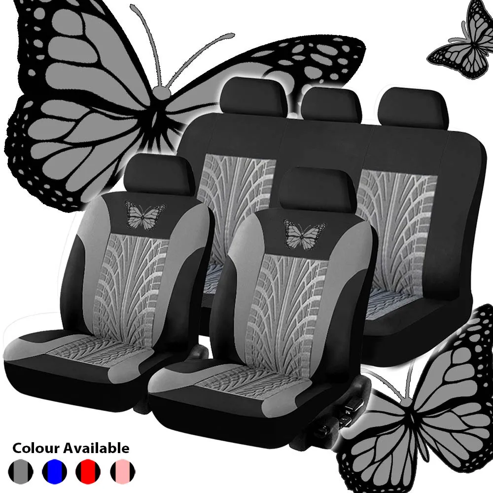 2/4/9 Pcs Beautiful Butterfly Car Seat Cover 3D Print Fashion Women Car Seat - £12.28 GBP+