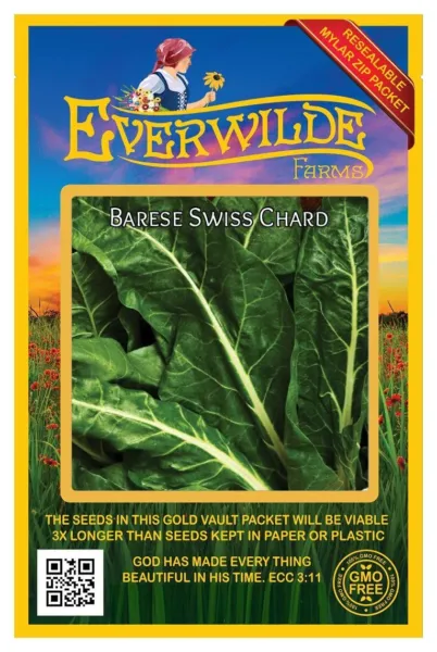 200 Barese Swiss Chard Seeds Farms Mylar Seed Packet Fresh Garden - £6.64 GBP