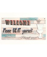 Funny Bathroom Wall Sign Farmhouse Rustic Decorations Wood Plaque Art New - $8.59