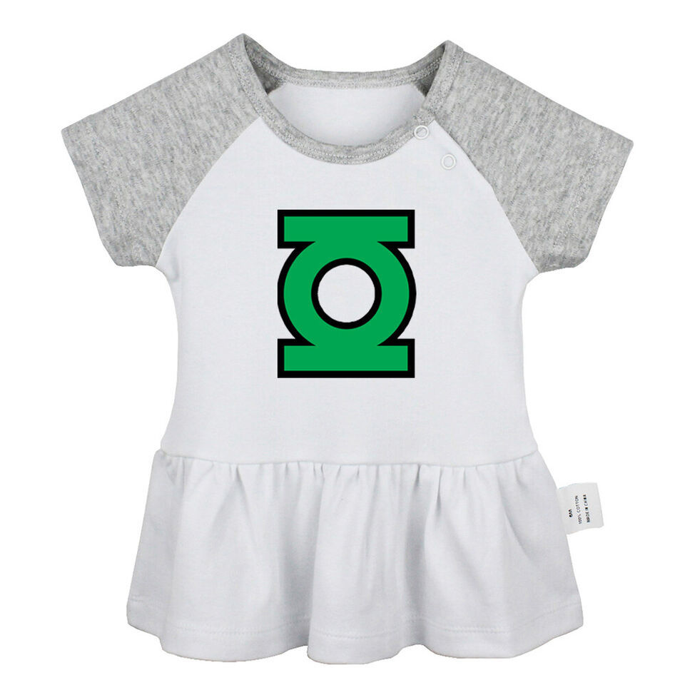 Hal Jordan Green Lantern Symbol Newborn Baby Dress Infant 100% Cotton Clothes - $13.08