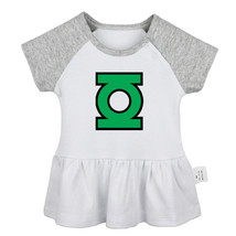 Hal Jordan Green Lantern Symbol Newborn Baby Dress Infant 100% Cotton Clothes - £10.45 GBP