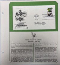 American Wildlife Mail Cover FDC &amp; Info Sheet Dutchman&#39;s Breeches 1987 - $9.85