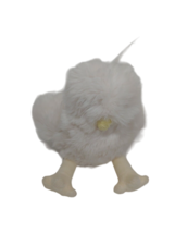 Pottery Barn Kids PBK plush chick duck fuzzy off-white cream yellow legs - $14.84