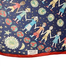 Vintage Save the Children Scarf 30&quot; Square Our Planet by Renee Age 9 - H... - £14.38 GBP