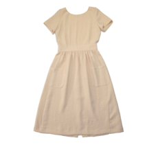 NWT Sezane Odalie in Nude Crepe Button Backless Midi Dress 36 / US 4 - £124.76 GBP