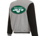 NFL  New York Jets  Reversible Full Snap Fleece Jacket  JHD Embroidered ... - £107.90 GBP