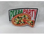 Pizza Party Office Gag Embroidered Iron On Patch 2 1/2&quot; X 1 1/2&quot; - £39.55 GBP
