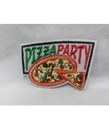 Pizza Party Office Gag Embroidered Iron On Patch 2 1/2&quot; X 1 1/2&quot; - £38.93 GBP