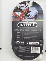 Battle Receivers Double Threat Football Gloves Large White/White image 3