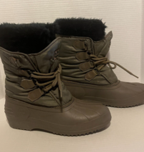 Sorel Kaufman Canada Green Rubber Nylon Winter Lined Snow Boots Womens S... - $757.48 MXN