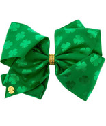 Nickelodeon JoJo Siwa Large Hair Bow 7” Green With Four Leaf Clovers - £11.76 GBP