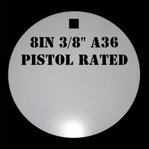 8in NRA 3/8in Mild Steel Shooting Target - 1pc Metal Pistol Gong Plate Set - $593.39 MXN