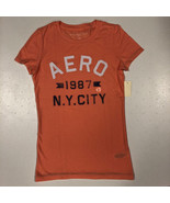 NWT Aeropostale Women’s Short Sleeve Peach Graphic T-shirt size S - £10.23 GBP
