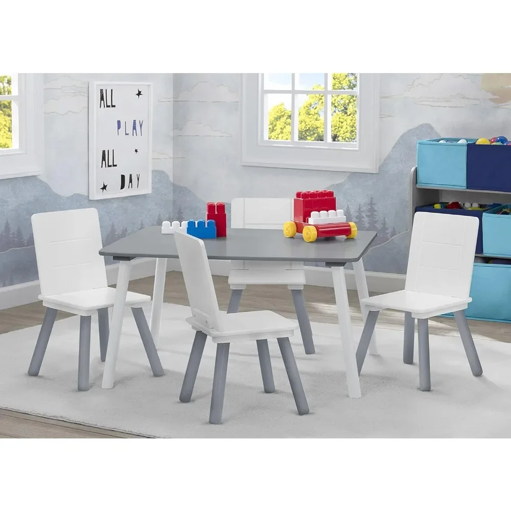 Homeschooling Children Study Desk Snack Time Kids Table and Chair Set (4... - $238.50