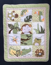 Lambs And Ivy Nature Animals Quilted Rod Pocket Wall Hanging Monkey Turt... - $17.82