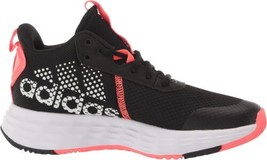 adidas Big Kids Own the game 2.0 Basketball Shoes,Core Black/White/Turbo... - $55.40