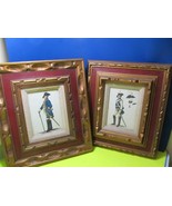 Vintage French Colonial Army Soldiers Comanders Wall Art Pictures Prints - £36.27 GBP