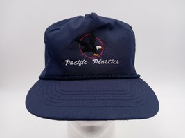 Otto Blue Baseball Cap Hat Adjustable Back Pacific Plastics Eagle Image - £8.11 GBP