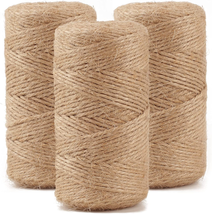 984 FT Natural Jute Twine, Twine String, 3Ply Thin Ribbon Hemp Twine, Tw... - £7.83 GBP